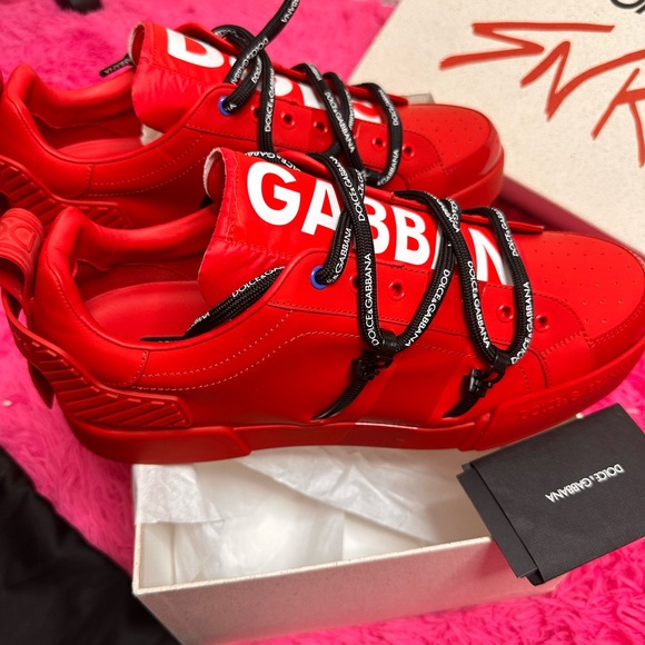 Dolce & Gabbana Vibrant Red Athletic Shoes - Picture 5 of 12